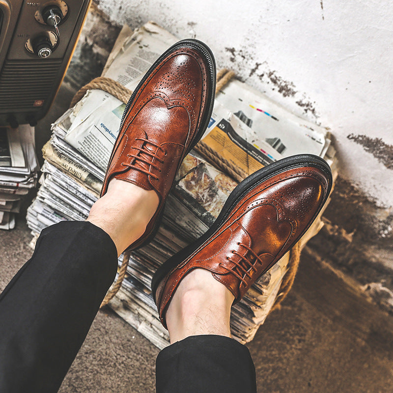Mens Business Casual Korean Style Trendy British Mens Shoes Ooho
