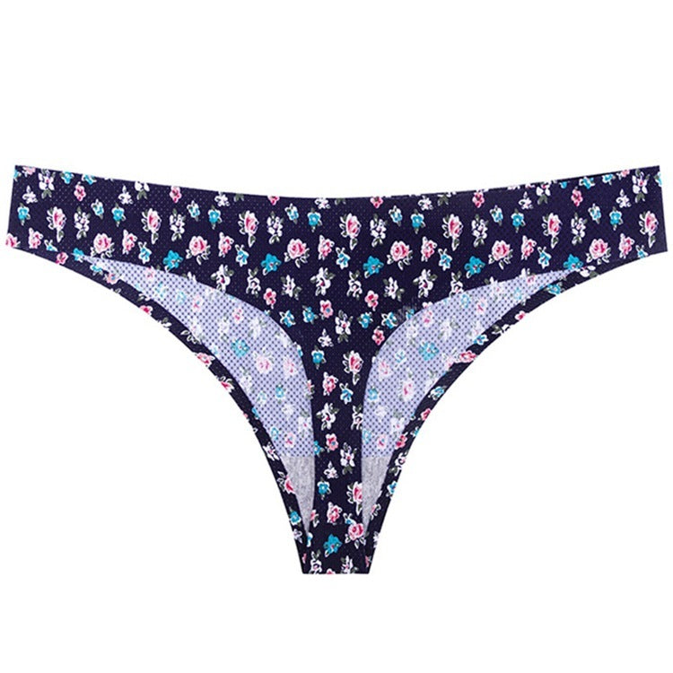 Printed Breathable One Piece Low Waist Thong Women Ooho