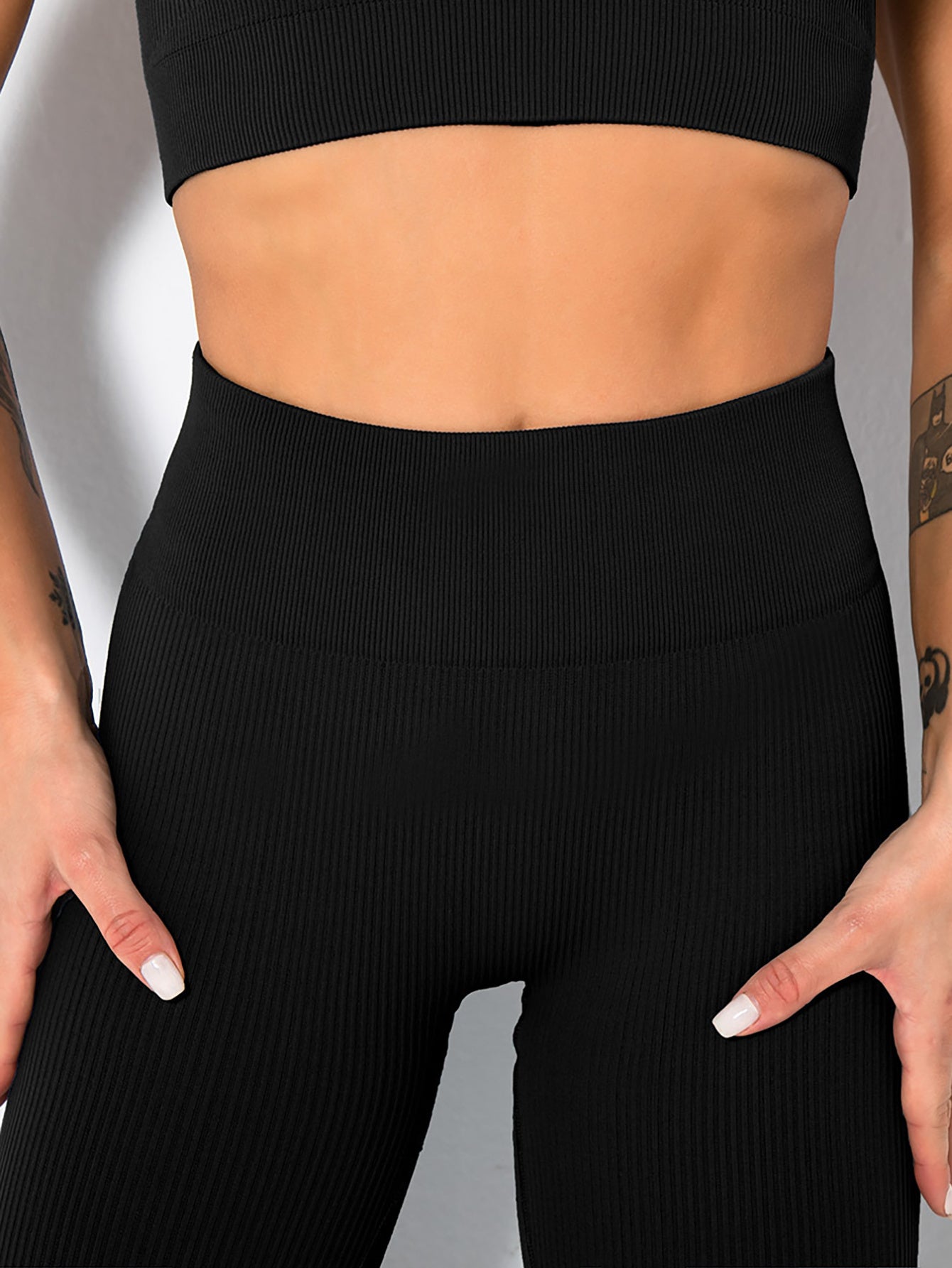 2-Pack Women’s Seamless Ribbed High Waist Leggings | Slimming Soft Yoga & Fitness Pants