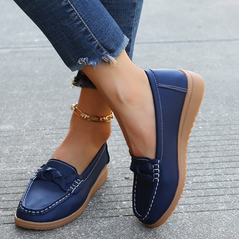 Women Flats Shoes Weave Design Soft Spring Summer Shoes Ooho
