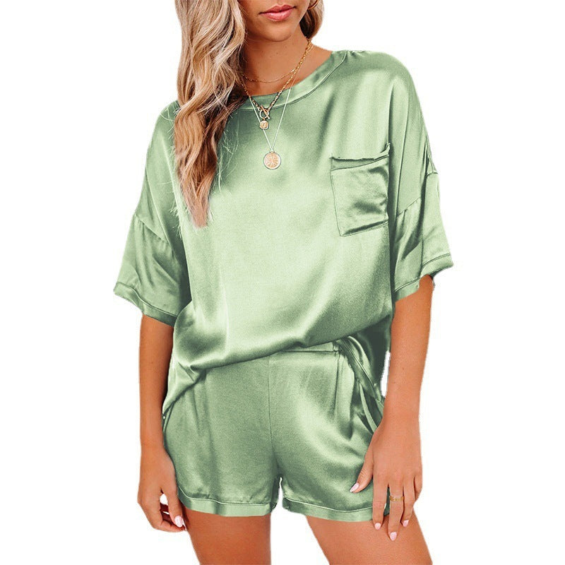 Pajama Set Short Sleeve Sleepwear Women Home Clothing Ooho