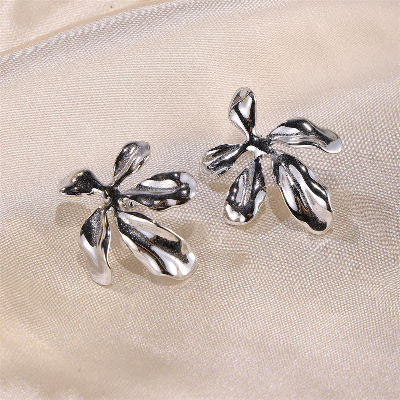 Fashion Metal Flower Earrings For Women Ooho