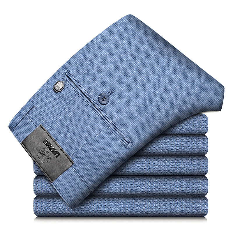 Fine Plaid Stretch Pencil Pants Slim-fit Pants Men Ooho