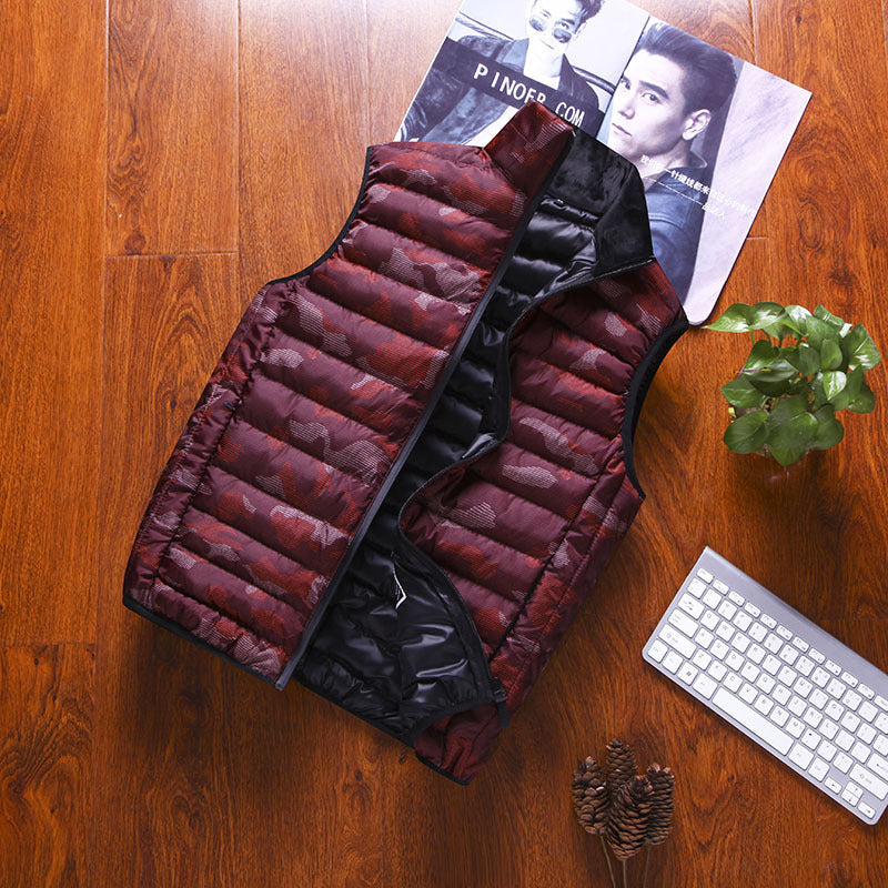 Camouflage Warm Down Cotton Vest Men Jacket Ooho