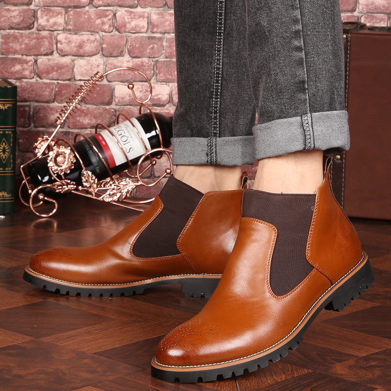 Brock Leather Boots Men Shoes Men Martin Boots Ooho