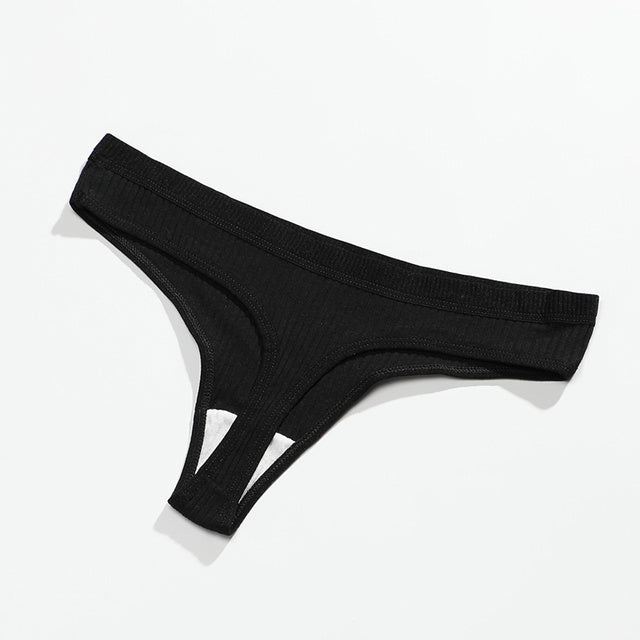 New Female Cotton Panties Low Thong Ooho