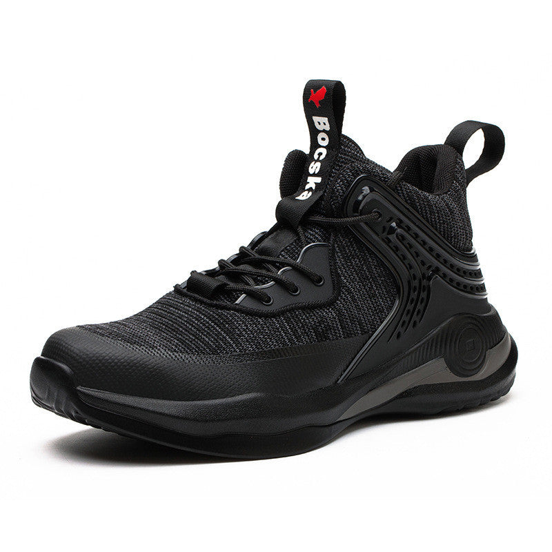 High-top Safety Shoes Construction Protective Footwear Men Steel Toe Shoes Breathable Hiking Boots Puncture Proof Work Boots Ooho