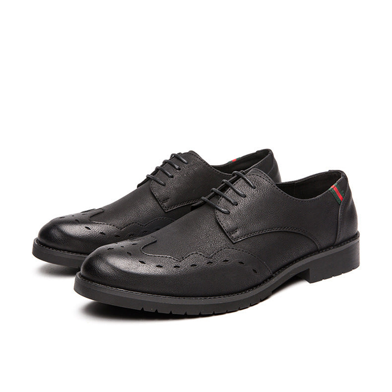 Soft leather pointed shoes men Ooho