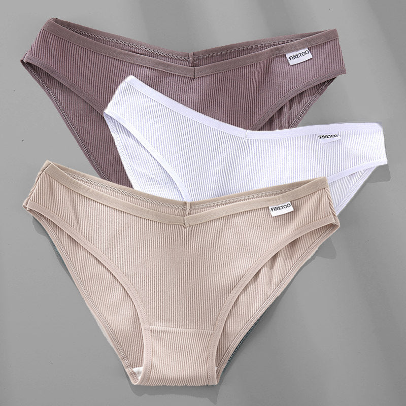 3PCS M-4XL Cotton Panties Female Underwear Sexy Women Briefs Ooho