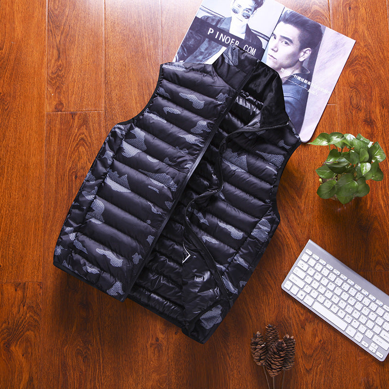 Camouflage Warm Down Cotton Vest Men Jacket Ooho