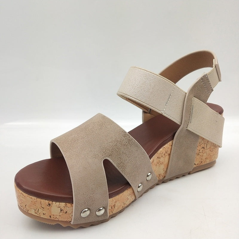 Wedge heel Roman women's high heel sandals Ooho