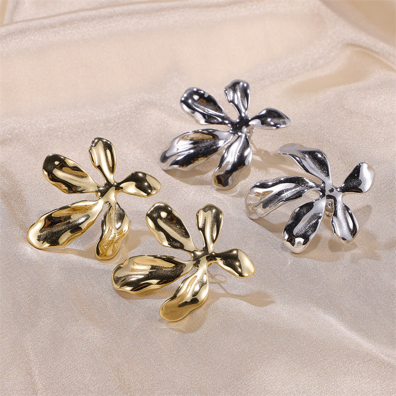 Fashion Metal Flower Earrings For Women Ooho