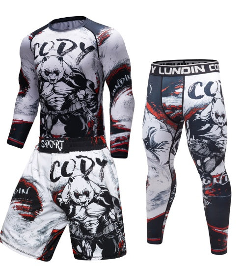 MMA Work Out Compression Rashguard T shirt Men VS PK Exercise 3D Fitness Tights Bodybuild Cross fit Rash Guard Ooho