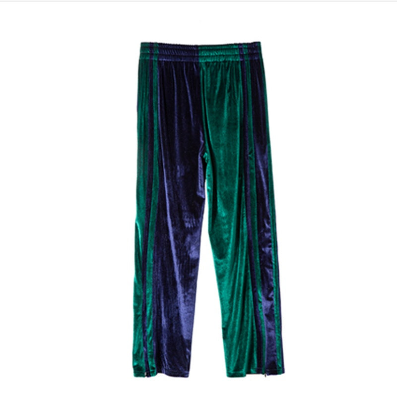Velour Track Pants Men Women Hip Hop Fashionable Velvet Pan Ooho