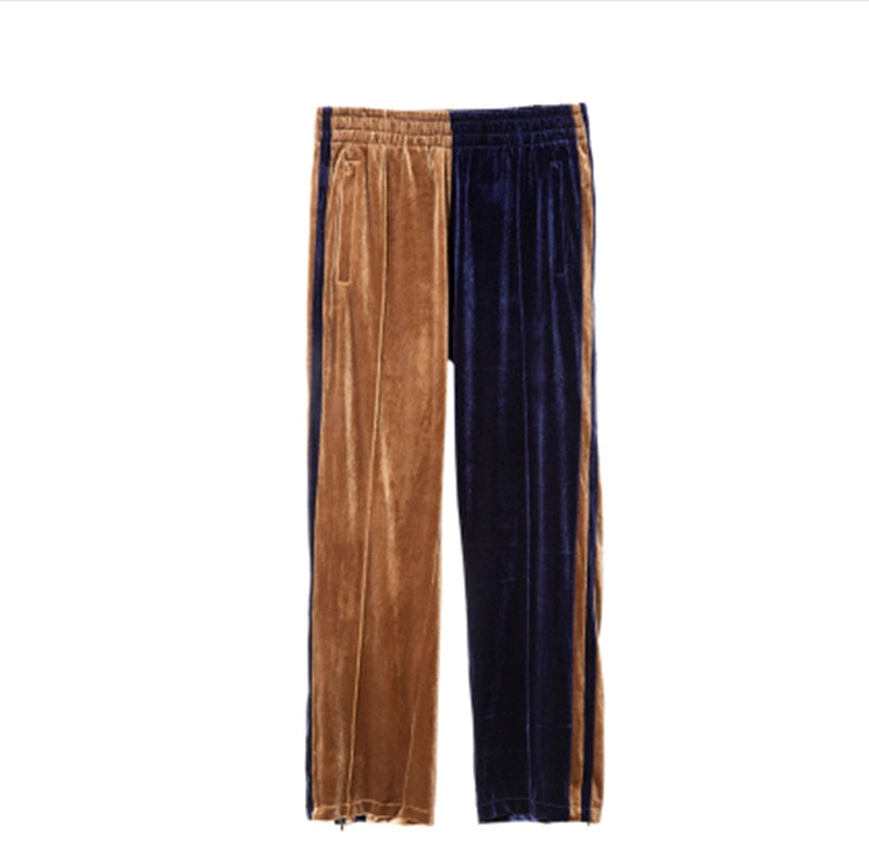 Velour Track Pants Men Women Hip Hop Fashionable Velvet Pan Ooho