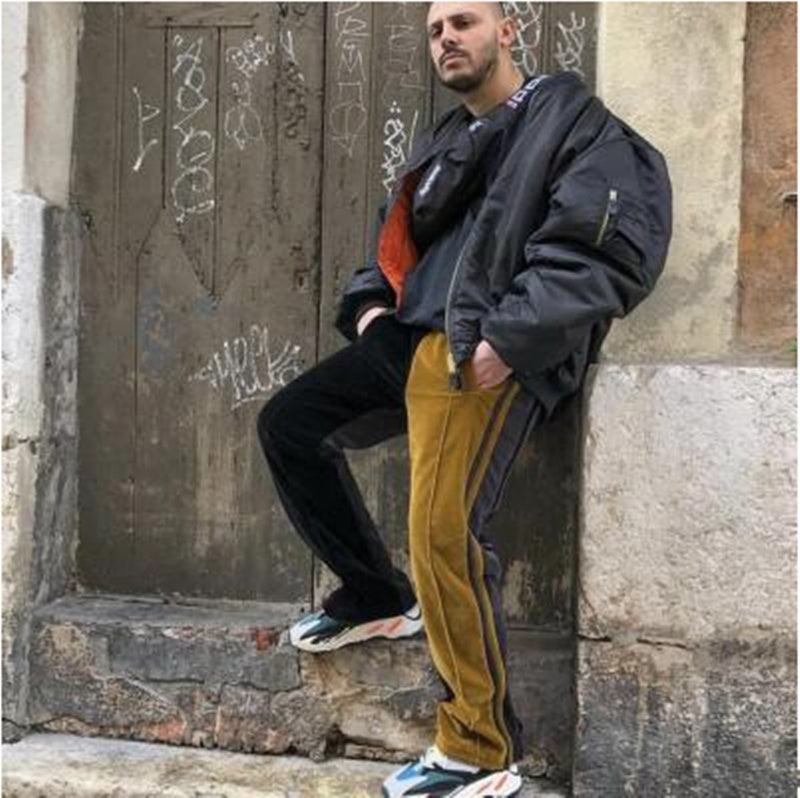 Velour Track Pants Men Women Hip Hop Fashionable Velvet Pan Ooho