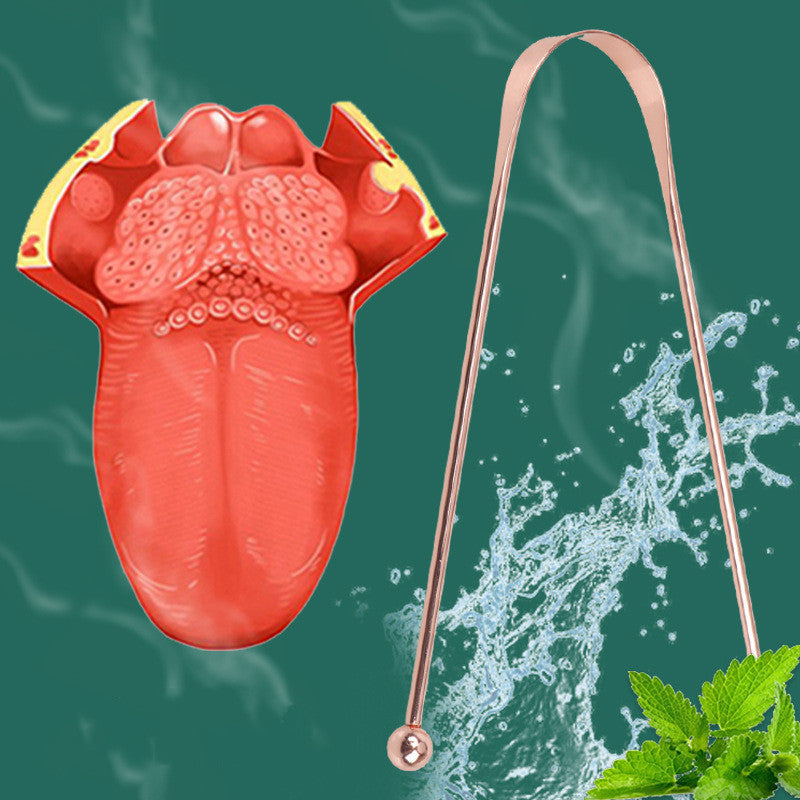Tongue Scraper Cleaner Metal Cleaning Scraper for Men and Women Tongue Toothbrush Dental Oral Care Hygiene Tool Ooho