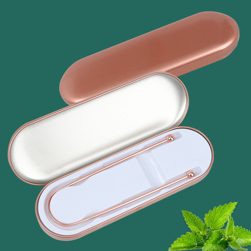 Tongue Scraper Cleaner Metal Cleaning Scraper for Men and Women Tongue Toothbrush Dental Oral Care Hygiene Tool Ooho