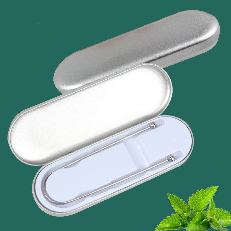 Tongue Scraper Cleaner Metal Cleaning Scraper for Men and Women Tongue Toothbrush Dental Oral Care Hygiene Tool Ooho