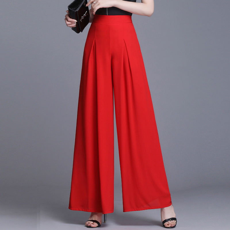 Women’s Loose Slim Culottes | Chiffon Wide-Leg Pants for Casual & Elegant Look Ooho