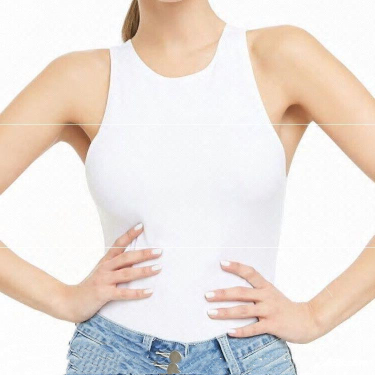Summer Round Neck Sleeveless Bodysuit Bodysuit Ooho