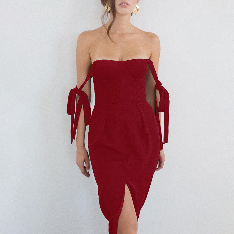 Summer Bodycon Dress Women Party Dress Midi New Arrivals Black Ooho