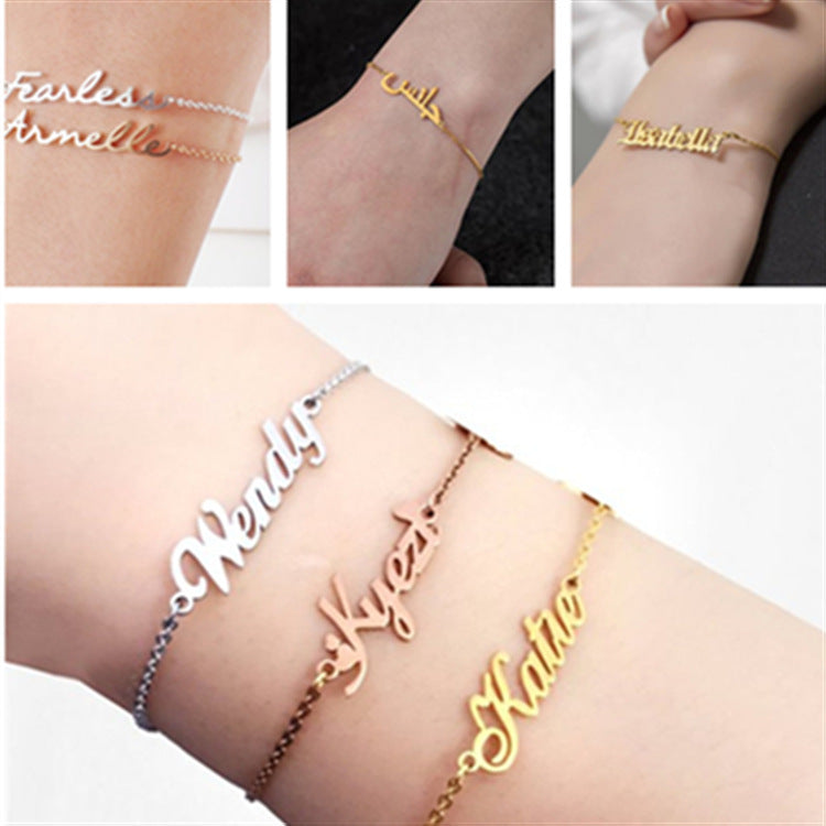 Summer Personalized Custom Name Anklets For Women Stainless Steel Cable Chain Gold Colour Sandy Beach Exquisite Jewelry Present Ooho