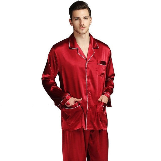 Mens Pajama Set Winter Sleepwear Men Homewear Warm Nightwear Ooho