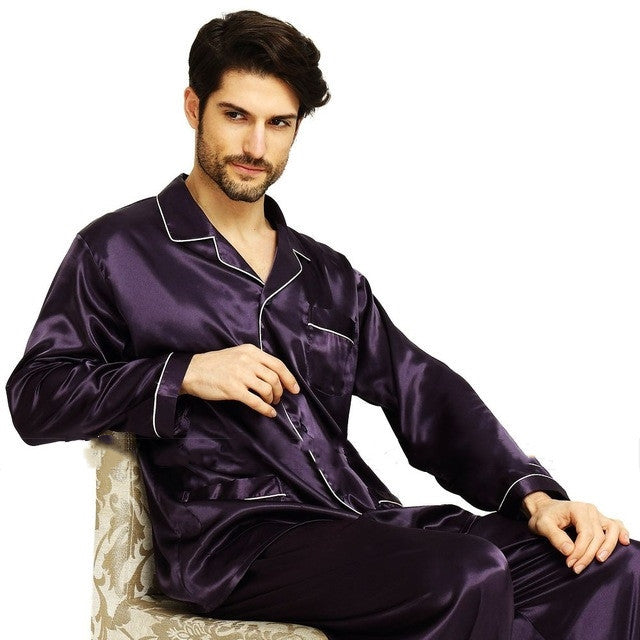 Mens Pajama Set Winter Sleepwear Men Homewear Warm Nightwear Ooho