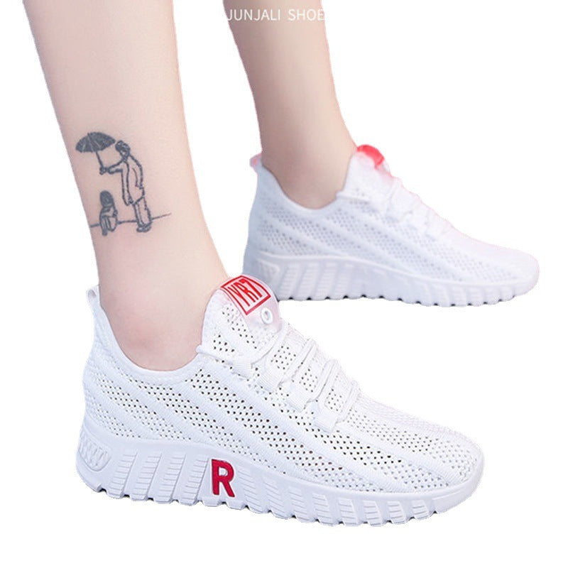Women Tennis Shoes Bottom Sneakers Gym Female Sport Walking Breathable Mesh Women Sneakers Lightweight Sports Running Shoes Ooho