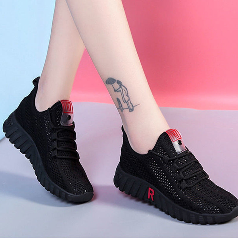Women Tennis Shoes Bottom Sneakers Gym Female Sport Walking Breathable Mesh Women Sneakers Lightweight Sports Running Shoes Ooho