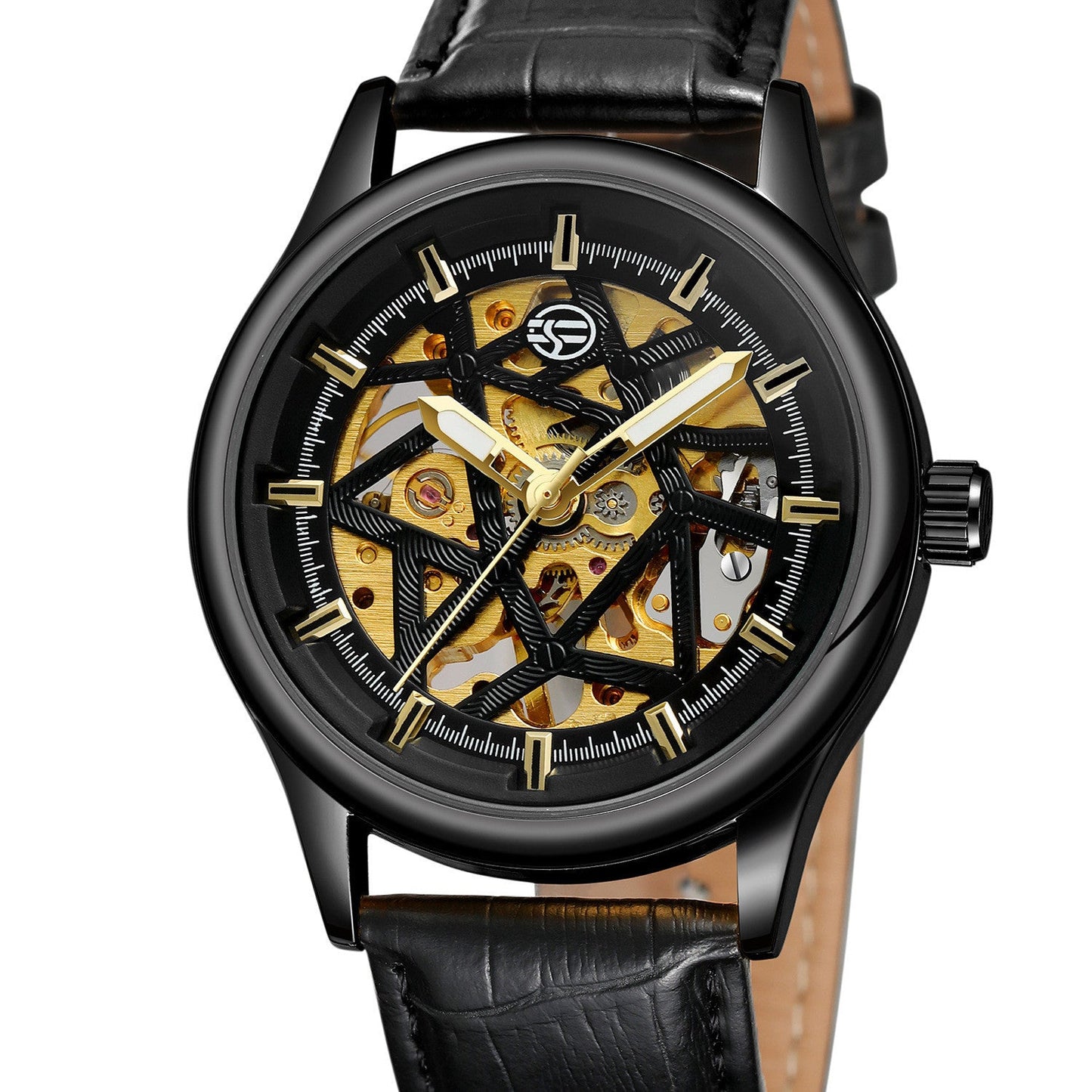 Forsining Golden Gear Movement Retro Royal Classic Fashion Mens Mechanical Wrist Watches Top Brand Luxury Male Clock Relogio Ooho
