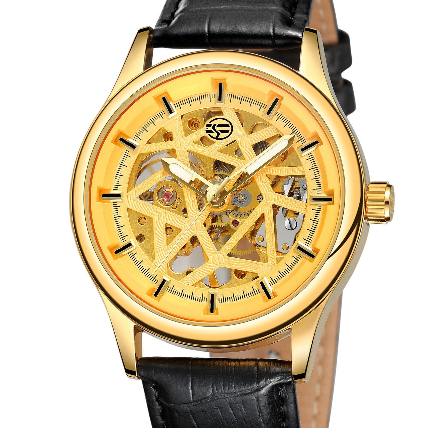 Forsining Golden Gear Movement Retro Royal Classic Fashion Mens Mechanical Wrist Watches Top Brand Luxury Male Clock Relogio Ooho