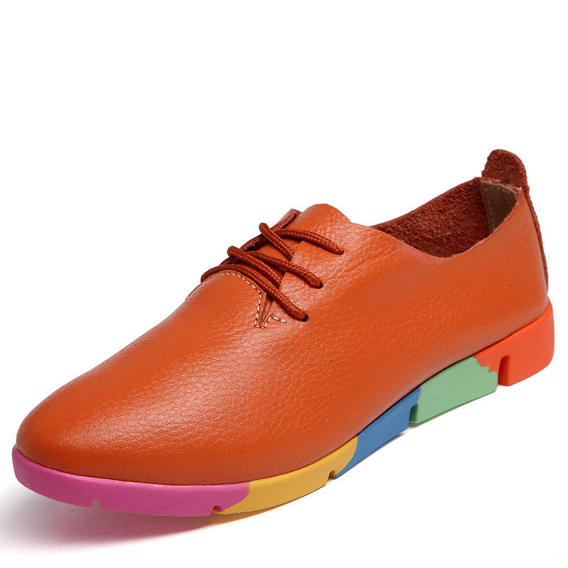 Pointed Shoes Women Leather White Shoes Women Nurse Shoes Casual Shoes Wholesale Specials Ooho