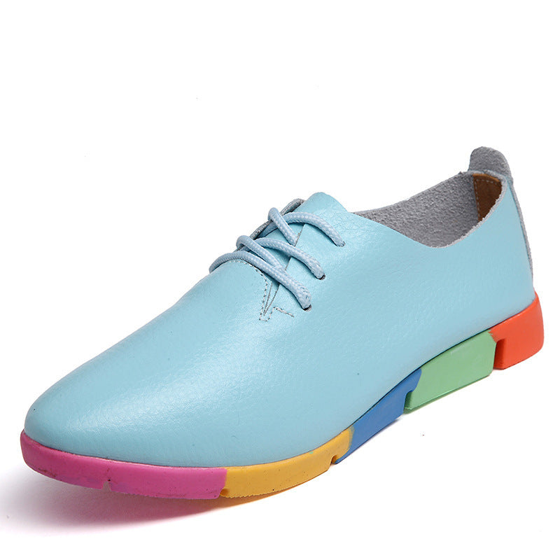 Pointed Shoes Women Leather White Shoes Women Nurse Shoes Casual Shoes Wholesale Specials Ooho