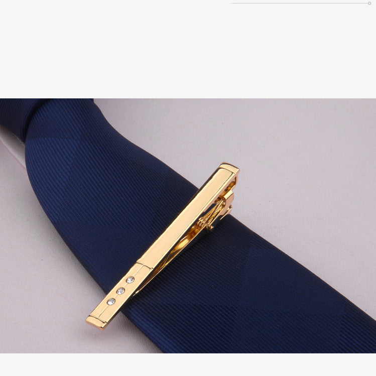Metal Gold Tie Clip Business Dress Bridegroom Wedding Collar Clip Ooho