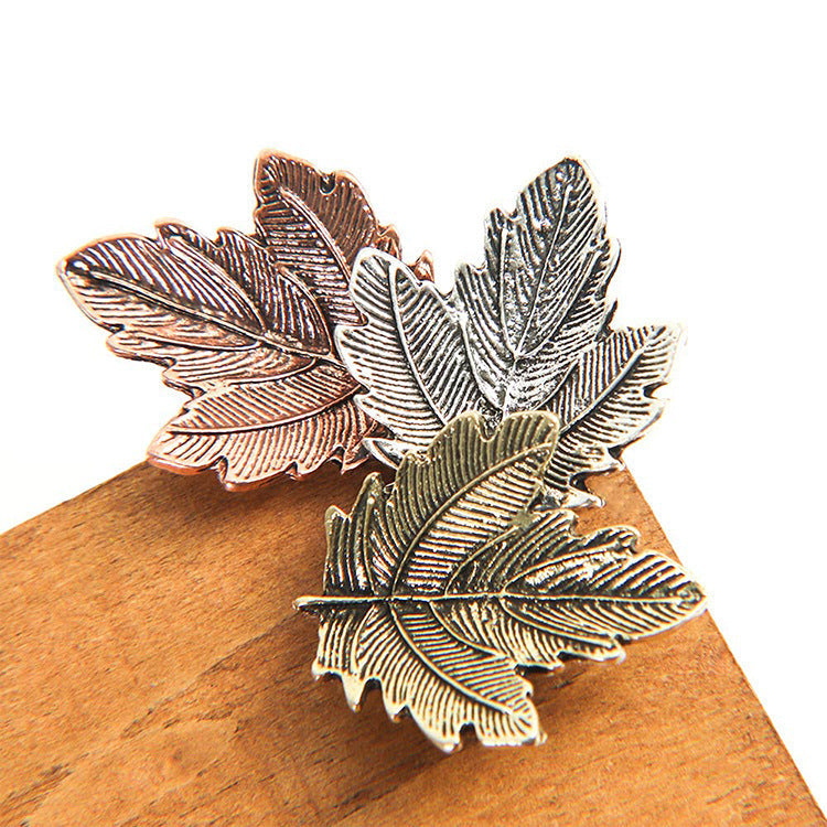 Vintage Maple Leaf Brooches Metal Women Ooho