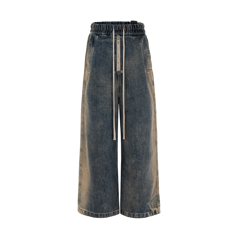 Retro Washed Gradient Jeans For Men Ooho