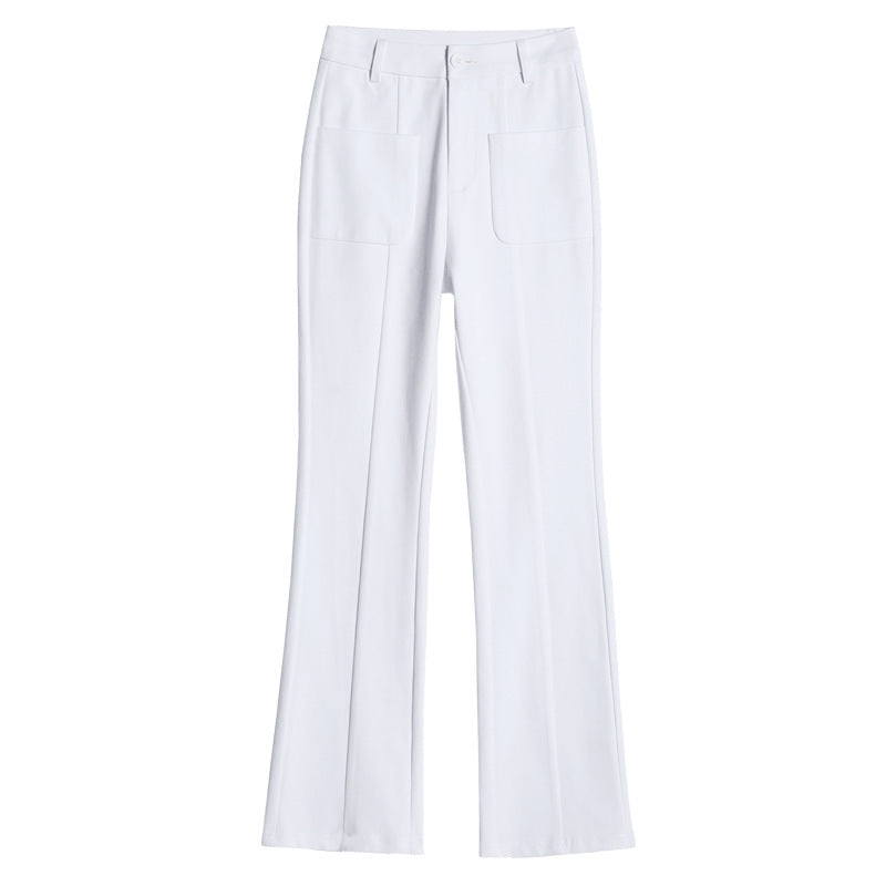 Women’s Flared Wide-Leg Suit Pants | Loose Fit Drooping Slimming Trousers Ooho