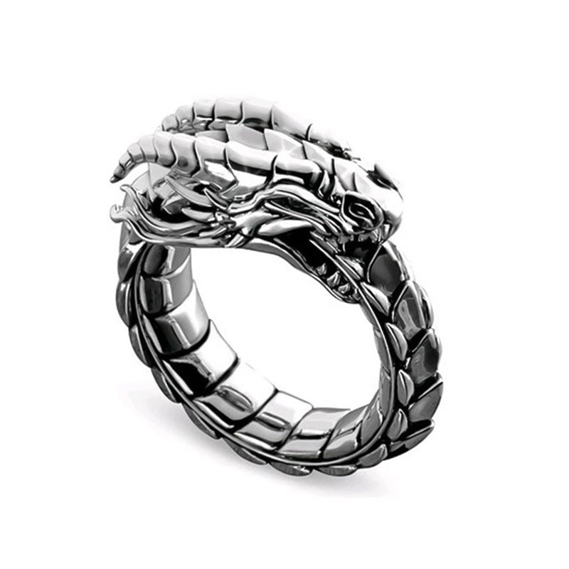Vintage ethnic Dragon Male Rings Jewelry Ooho