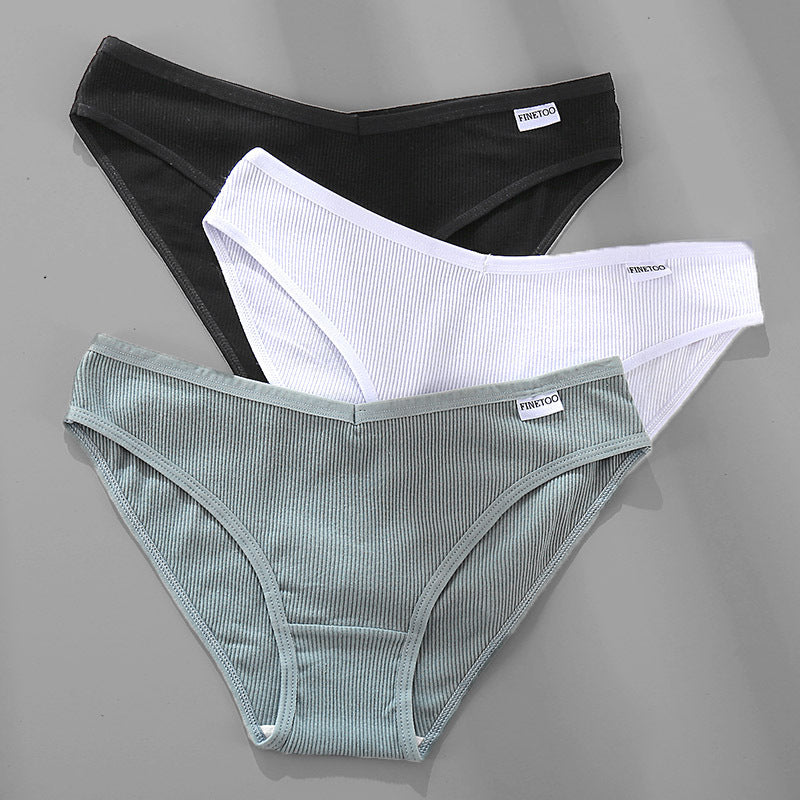 3PCS M-4XL Cotton Panties Female Underwear Sexy Women Briefs Ooho