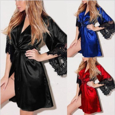 Women Lingerie Strap Transparent Lace Nightgown Ooho