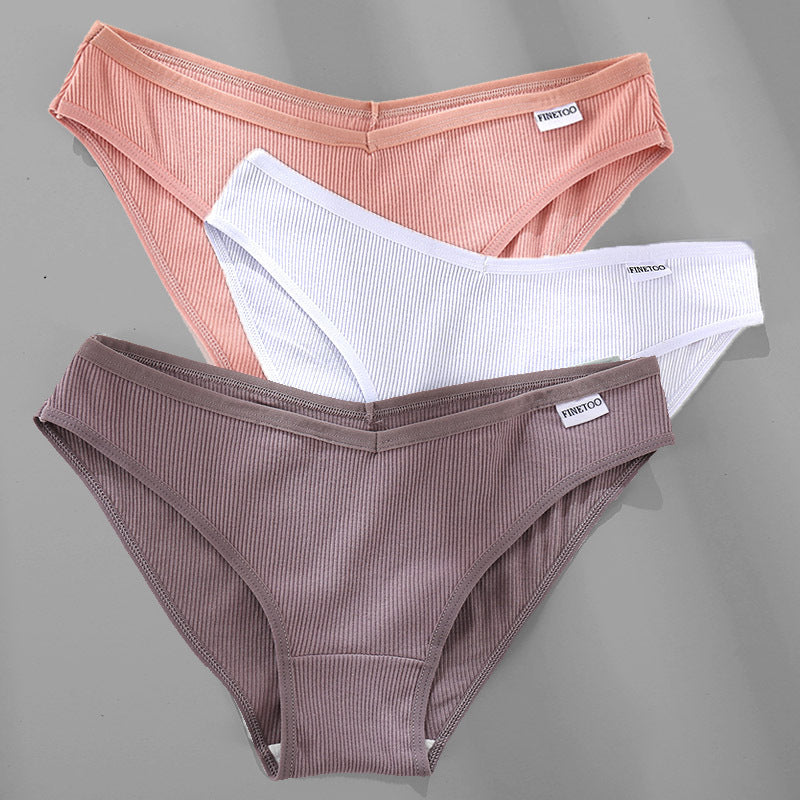3PCS M-4XL Cotton Panties Female Underwear Sexy Women Briefs Ooho