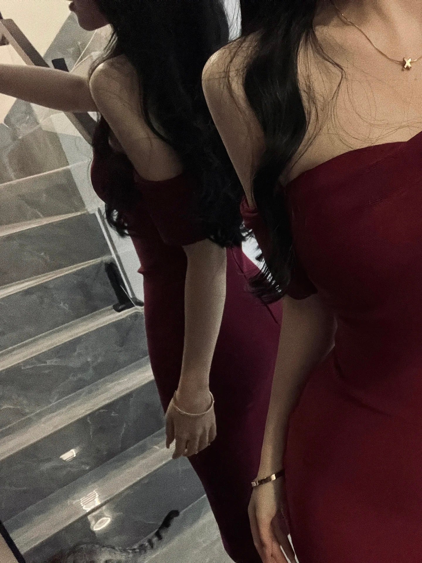 Elegant Red Dress for Women | Fashion Temperament Slim Fit Party Dress Ooho