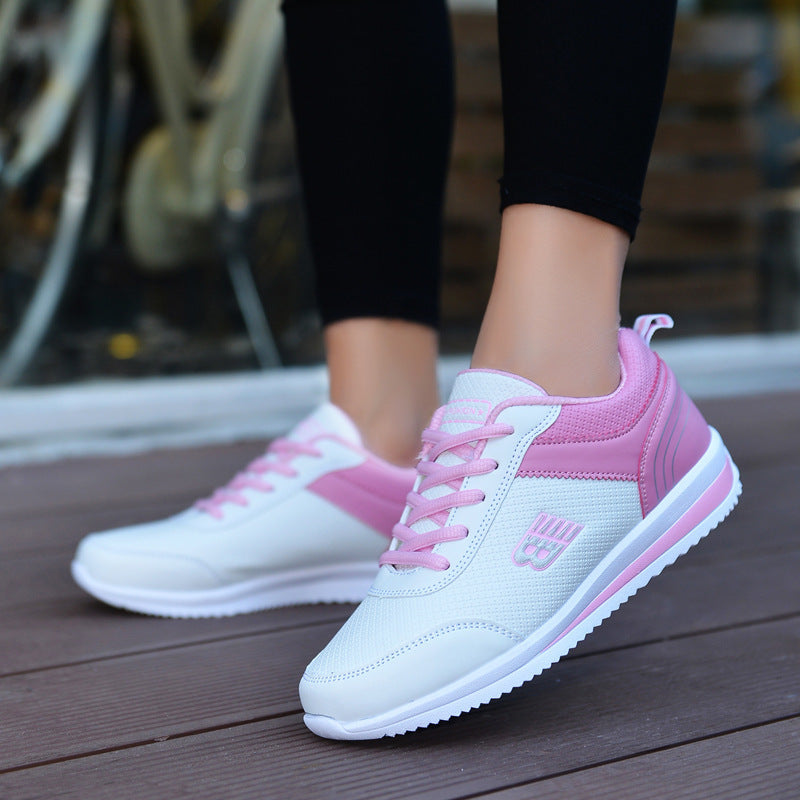 Leather student sneakers women Ooho