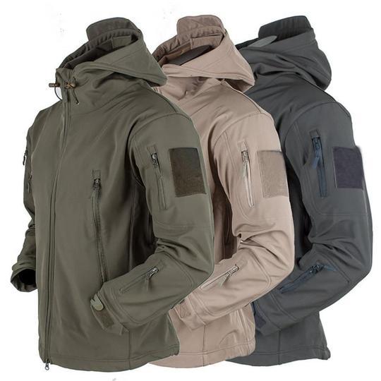 Soft Shell Jacket Men Windproof Hooded Jacket Ooho