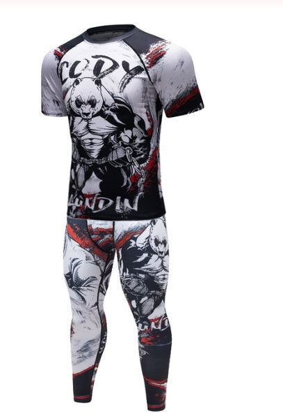 MMA Work Out Compression Rashguard T shirt Men VS PK Exercise 3D Fitness Tights Bodybuild Cross fit Rash Guard Ooho