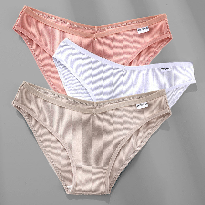 3PCS M-4XL Cotton Panties Female Underwear Sexy Women Briefs Ooho