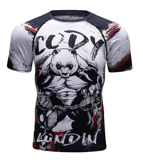 MMA Work Out Compression Rashguard T shirt Men VS PK Exercise 3D Fitness Tights Bodybuild Cross fit Rash Guard Ooho