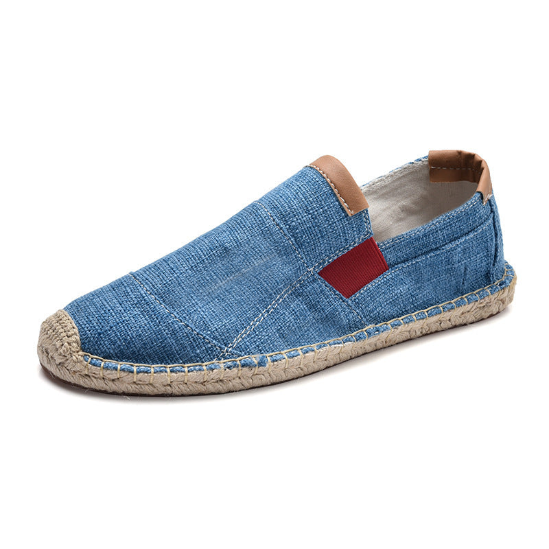 Handmade straw shoes canvas shoes Ooho